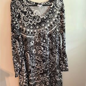 Lularoe Emily swing dress with pockets.
